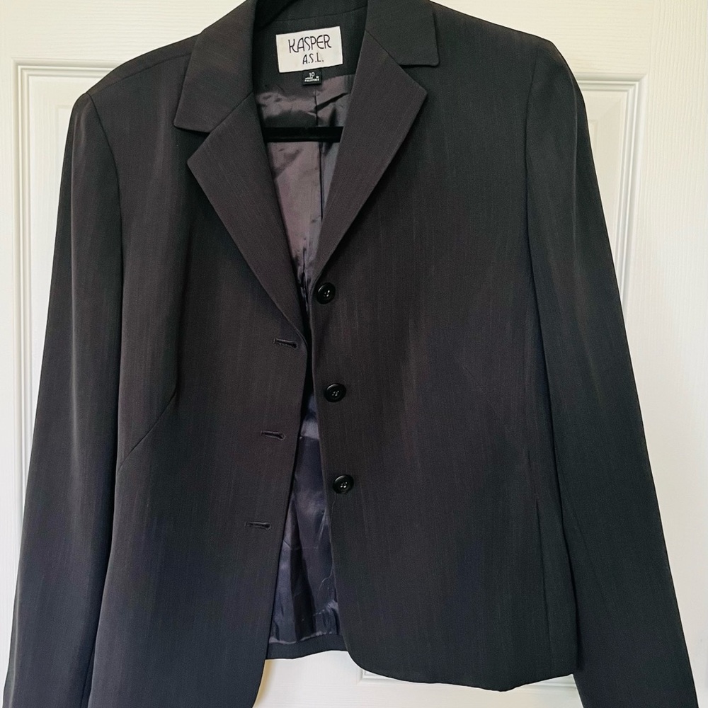 Kasper Dark Grey Tailored Blazer with Notched Lapel Suit Set